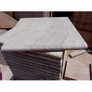 Indian Rainbow Sandstone Bullnosed Smooth Honed surface Coping Stone for swimming Pool Wall cladding Stairs Steps Decking
