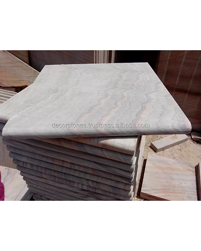 Indian Rainbow Sandstone Bullnosed Smooth Honed surface Coping Stone for swimming Pool Wall cladding Stairs Steps Decking-12464444
