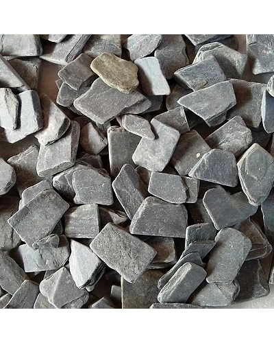Jak Black Indian Slate Aggregates Crushed Tumbled Decorative Slate Lumps Stone Pebbles Landscaping Garden Home-12464456