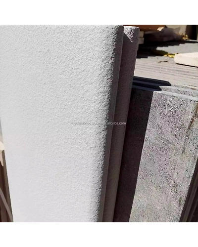 Kandla Grey Sandstone Bull nosed Coping Stone Honed finish swimming pool decking stair steps wall tops landscaping garden-4