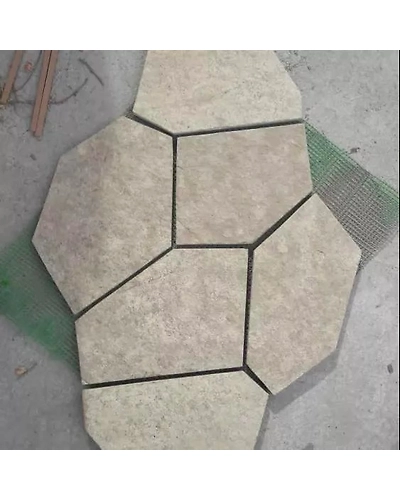 Tandur Yellow Limestone Irregular Shape Flagstone Paving Slabs Random Crazy Stone for Exterior walls floors pathways garden-12464532