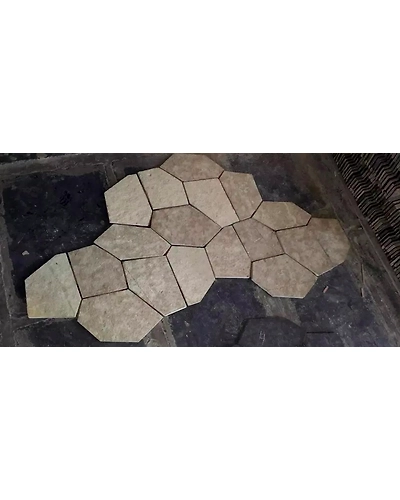 Tandur Yellow Limestone Irregular Shape Flagstone Paving Slabs Random Crazy Stone for Exterior walls floors pathways garden-1