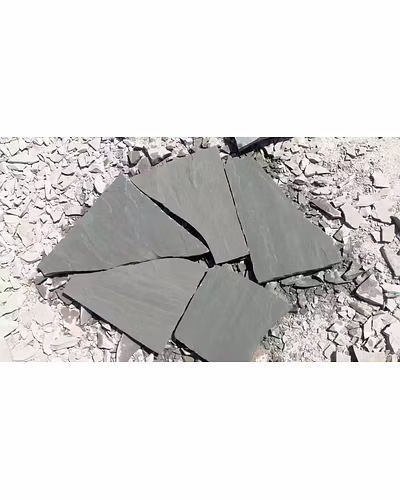 Kandla Grey Irregular Size Random Crazy Paving cladding Grey Sandstone Outdoor Surface Interior Designer Flooring Pathways-2