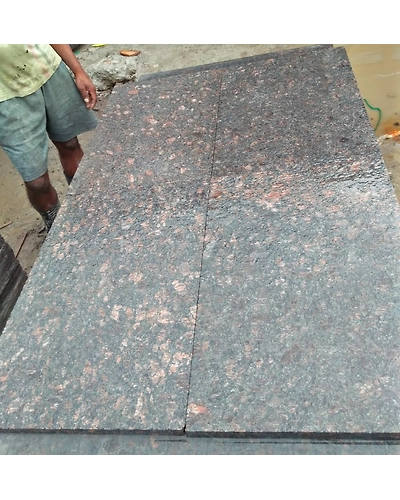 Indian Tan Brown Flamed Granite Tiles at best price for Exterior Flooring Paving Pavement Stairs Wall Cladding Outdoor pathways-12465496