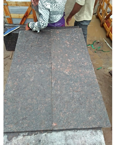 Indian Tan Brown Flamed Granite Tiles at best price for Exterior Flooring Paving Pavement Stairs Wall Cladding Outdoor pathways-3