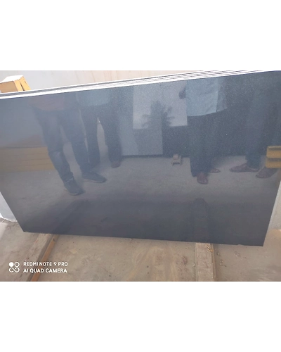 Indian Absolute Black Polished Surface Granite Tiles Interior Flooring Stair Steps Countertop Wall Cladding Durable High Quality-12465676