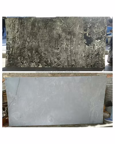 Black Slate Translucent Flexible Stone Veneer Sheets Decorative Exterior Interior Culture Wall Cladding Stone Natural Backlit-12465764