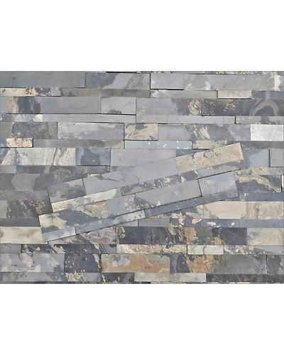 Autumn Rustic Flexible Slate Veneer 3D Ledger Stone Panels for Wall Cladding, Culture Slate Panels of Thin Stone Veneer Sheets-1