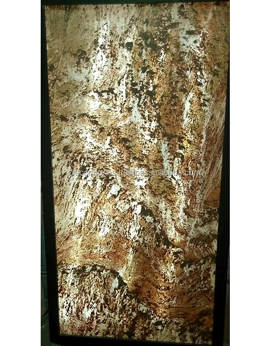 Translucent Copper Slate Flexible Stone Veneer Wall Decoration Interior Exterior Backlit Stone 2 mm thin flexstone slim stone-12466218