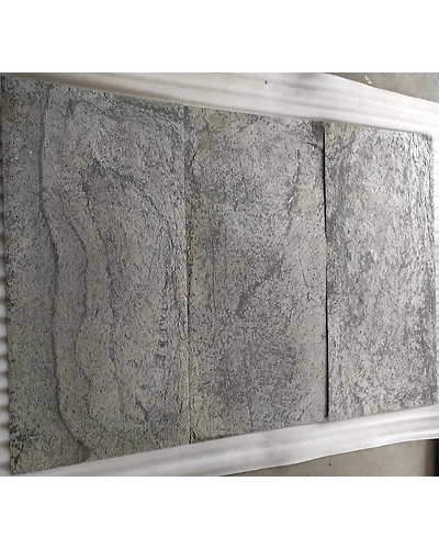 Silver Shine Slate Indian Flexible Ultra Thin Natural Real Stone Veneer Sheets Decorative Slim Flexstone Wall Cladding Panels-4