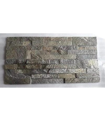 Attractive 3D Ledger Stone Panels Deoli Green Flexible Slate Veneer Wall Cladding Culture Stone Thin Veneer Sheets Interior DIY-1