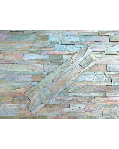 Burning Forest Flexible Slate Veneer 3D Ledger Stone Panels for Wall Cladding, Culture Slate Panels of Thin Stone Veneer Sheets-1