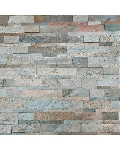 Copper Slate Flexible Veneer 3D Ledger Stone Panels for Wall Cladding, Culture Slate Panels of Thin Stone Veneer Sheets-12466310