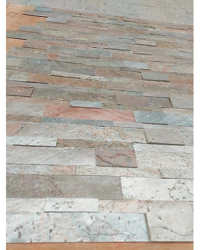 Copper Slate Flexible Veneer 3D Ledger Stone Panels for Wall Cladding, Culture Slate Panels of Thin Stone Veneer Sheets-1