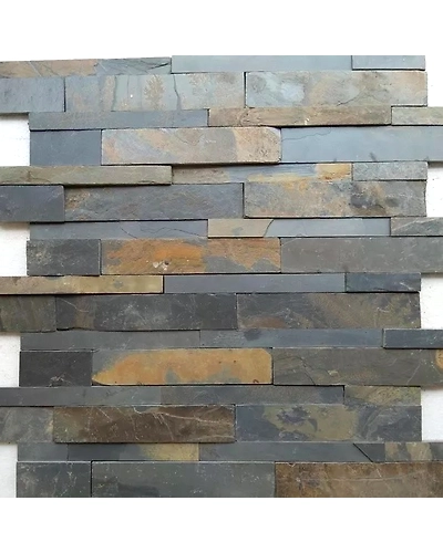 Wall Panels Slate Ledge Stone Autumn Rustic Natural Ledgers Stone Culture Exterior Stone Wall Cladding Veneer Natural Decorative-12466532