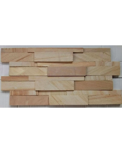 Teakwood Yellow Sandstone Ledger Panels Top Quality Decorative Wall Cladding interior exterior Split face Stacked Culture Stones-1