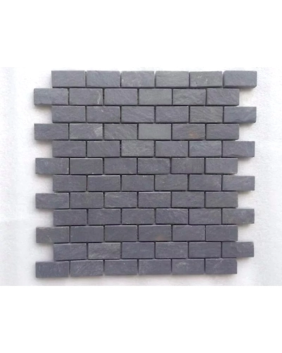 Himachal Black Slate Stone Mosaic Wall Panels Classical Style Slate Floor Natural Stone Mosaic Factory Price Black Slate Mosaic-1