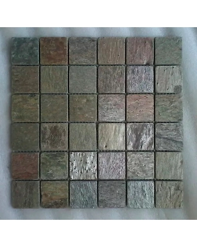 Golden Slate Stone Mosaic Tiles Cheap Wall Panels Cladding Stone Interior Decoration Culture Stone Veneer kitchen Backsplash-12466628