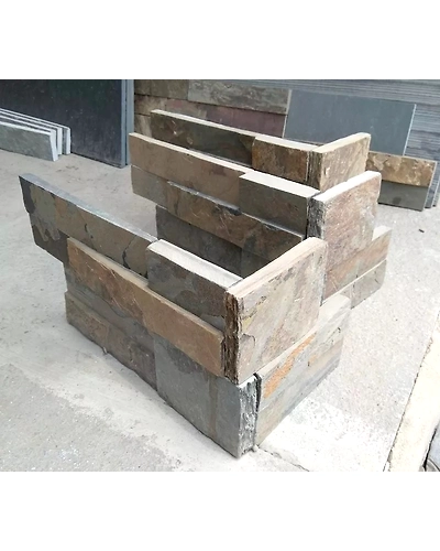 California Gold Slate Ledger decorative Stone wall cladding panels Modern Stacked Exterior Interior Stone Veneer-1