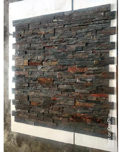 Slate Indian Multicolor Rustic Wall Cladding Panel Interior Exterior Natural Culture Ledger Split Face Stacked Stones Ledgestone-1