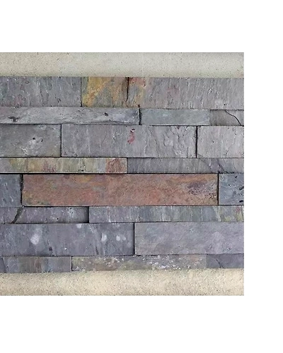 Kund Multicolor Indian Slate Culture Stone Ledger Stacking Veneer Panels Interior Exterior Decorative Wall Cladding Elevation-12466704