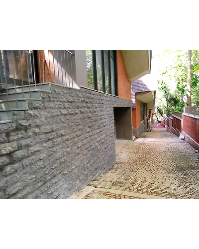 Hot Sale Indian Black Basalt Outdoor Exterior Rockface Mushroom Finish Decorative Facade Stone Wall Cladding Natural Split-4