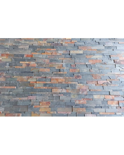 Jak Multicolor Indian Slate Split Face Z Shape Decorative Natural surface stacked Wall Cladding Ledger Stone Panels-2