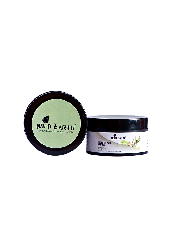 Wild Earth Complete Face Care Regime Set, handcrafted, Made for authentic, eco-certified plant ingredients | Vitamin C Face Serum - 30 ml | Saffron Almond Rejuvenating Face Mask - 50 gms | Night Repair Face Cream |Anti Aging Face Cream - 60 gms |Strawberry Lip Balm - 9 gms-Multicolor-2
