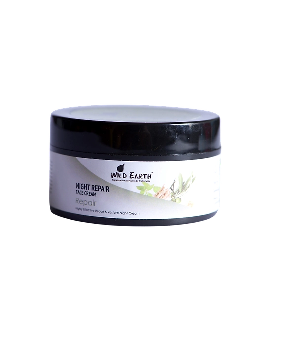 Wild Earth Night Face Repair Cream (50 gms), Night Cream For Women | Overnight Repair | Natural | Free Chemical-Green-1