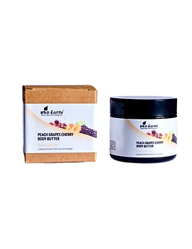 Wild Earth Peach Grapes Cherry Body Butter (50 gms) |moisturises parched, dry skin|Natural | handcrafted-WEBB_01-sm