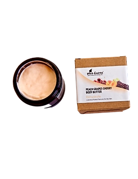 Wild Earth Peach Grapes Cherry Body Butter (50 gms) |moisturises parched, dry skin|Natural | handcrafted-Peach-1-sm