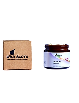 Wild Earth Anti Aging Face Cream (50 gms) |Handcrafted Anti Aging Face Cream |Cruelty Free |Retinol Free |Natural |Ayurvedic Formulation |Free of Harmful Chemicals|-White-1-sm