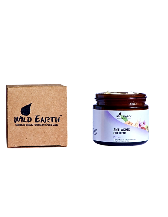 Wild Earth Anti Aging Face Cream (50 gms) |Handcrafted Anti Aging Face Cream |Cruelty Free |Retinol Free |Natural |Ayurvedic Formulation |Free of Harmful Chemicals|-White-1