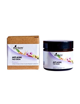Wild Earth Anti Aging Face Cream (50 gms) |Handcrafted Anti Aging Face Cream |Cruelty Free |Retinol Free |Natural |Ayurvedic Formulation |Free of Harmful Chemicals|-White-2-sm