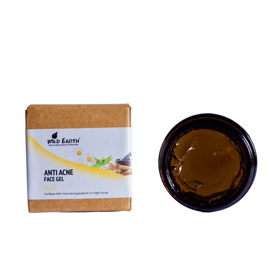 Wild Earth Anti Acne Face Gel (60 gms), Extremely Light &amp; Non-Greasy, Miracle Gel for All Types of Acne |Made with natural ingredients-WEFG_01