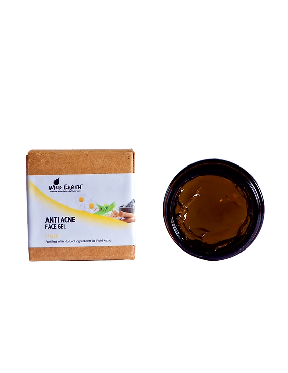 Wild Earth Anti Acne Face Gel (60 gms), Extremely Light &amp; Non-Greasy, Miracle Gel for All Types of Acne |Made with natural ingredients-WEFG_01