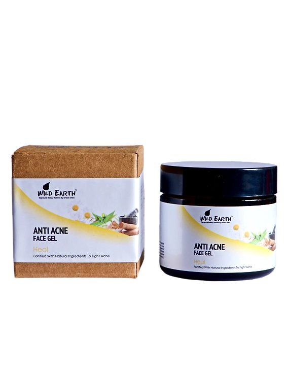 Wild Earth Anti Acne Face Gel (60 gms), Extremely Light &amp; Non-Greasy, Miracle Gel for All Types of Acne |Made with natural ingredients-Brown-1