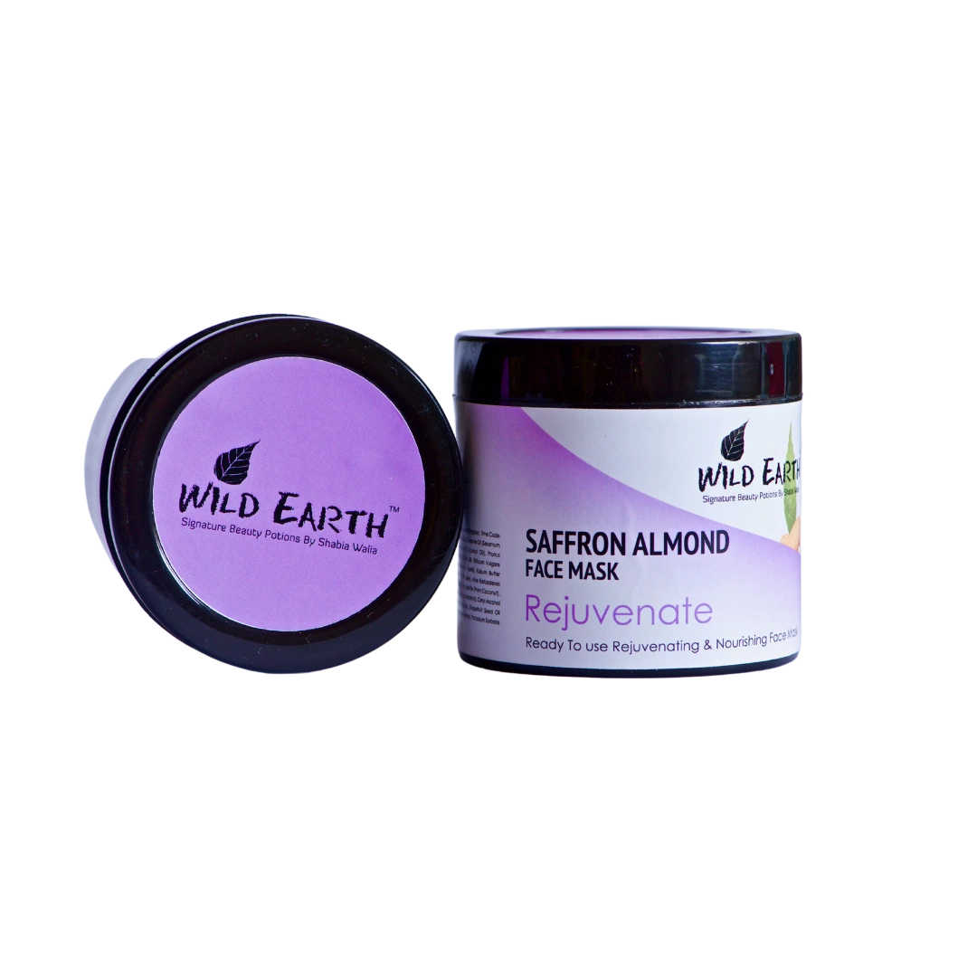 Wild Earth Rejuvenating Almond Saffron Face Mask (50gm)-Brown-1