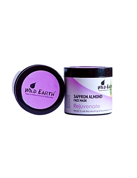 Wild Earth Rejuvenating Almond Saffron Face Mask (50gm)-Brown-1-sm