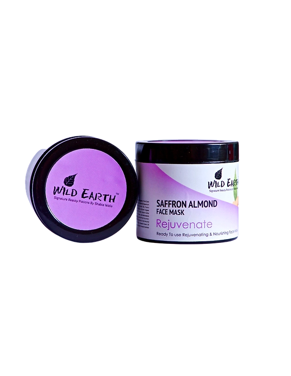 Wild Earth Rejuvenating Almond Saffron Face Mask (50gm)-Brown-1