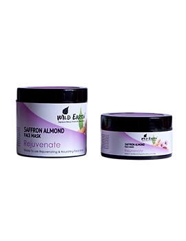 Wild Earth Rejuvenating Almond Saffron Face Mask (100gm)-Brown-2-sm