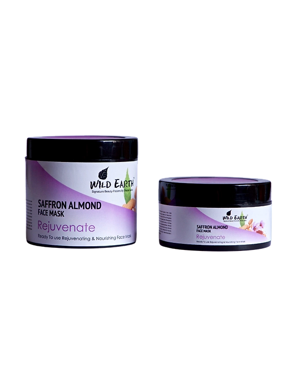 Wild Earth Rejuvenating Almond Saffron Face Mask (100gm)-Brown-2