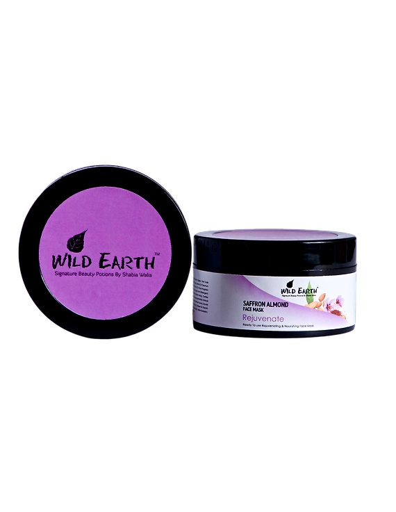 Wild Earth Rejuvenating Almond Saffron Face Mask (100gm)-Brown-1