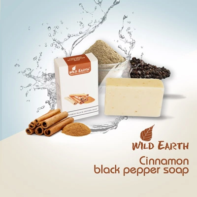 Wild Earth Cinnamon Black Pepper Soap (100 gms)-Cream-1