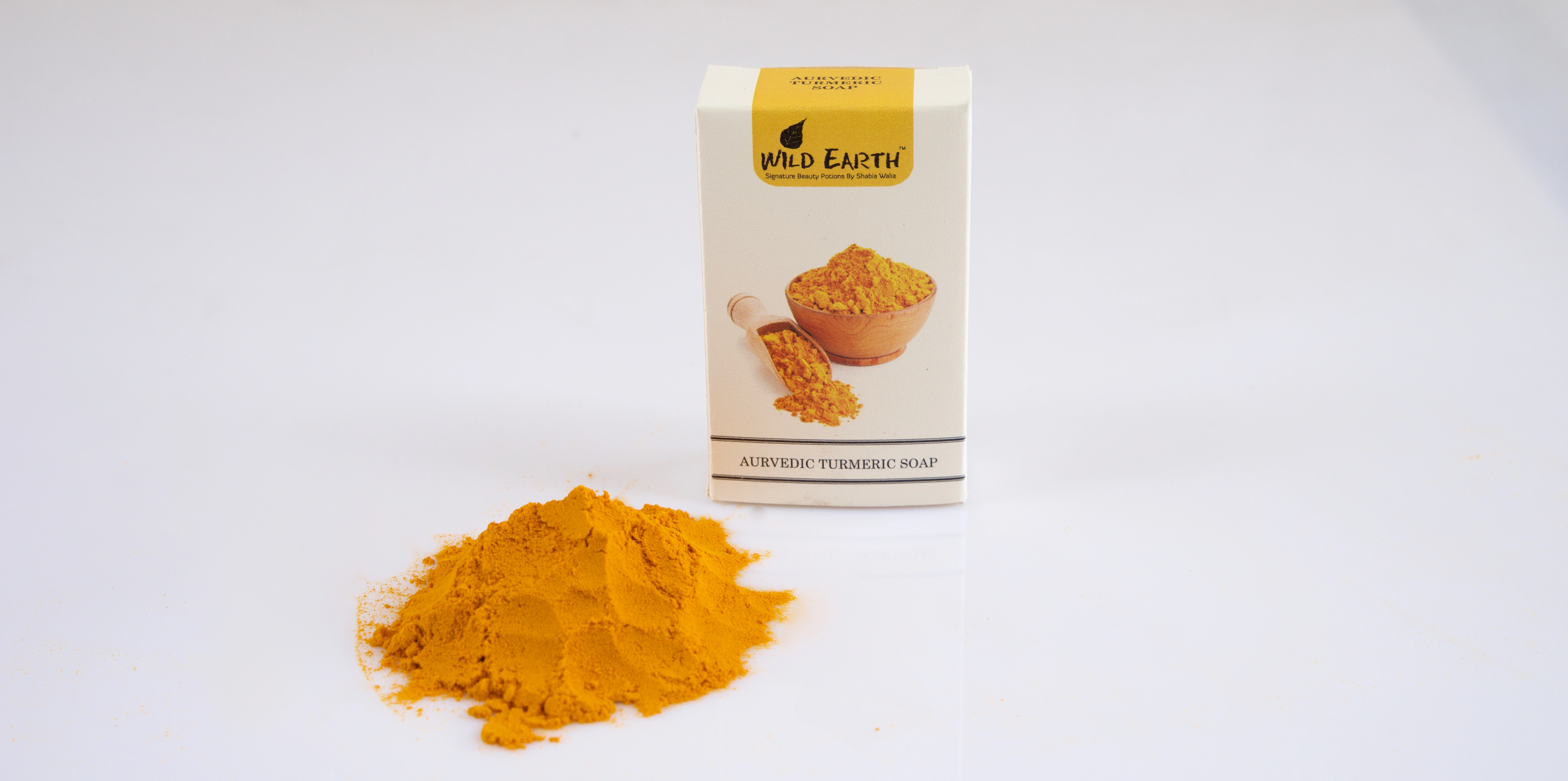 Wild Earth Handmade Ayurvedic Turmeric Soap (100 gms)-Yellow-1