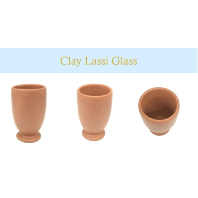 Clay Lassi Glasses with Six Pieces