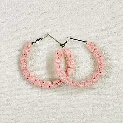 boho chic macrame earrings | modish hoop