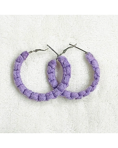 Boho Chic Macrame Earrings | Modish Hoop-12247568