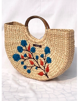 Kauna Handwoven Embroidered Multicolour Handbag
