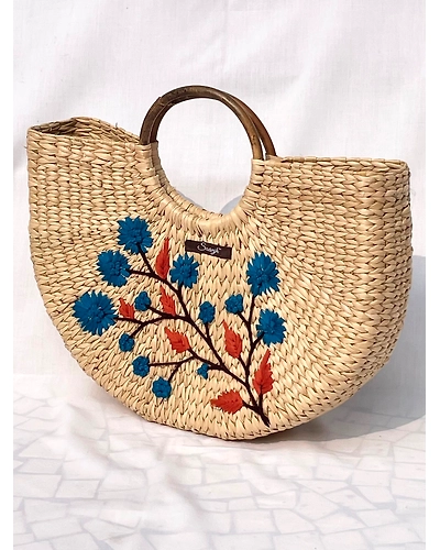 Kauna Handwoven Embroidered Multicolour Handbag-12248994